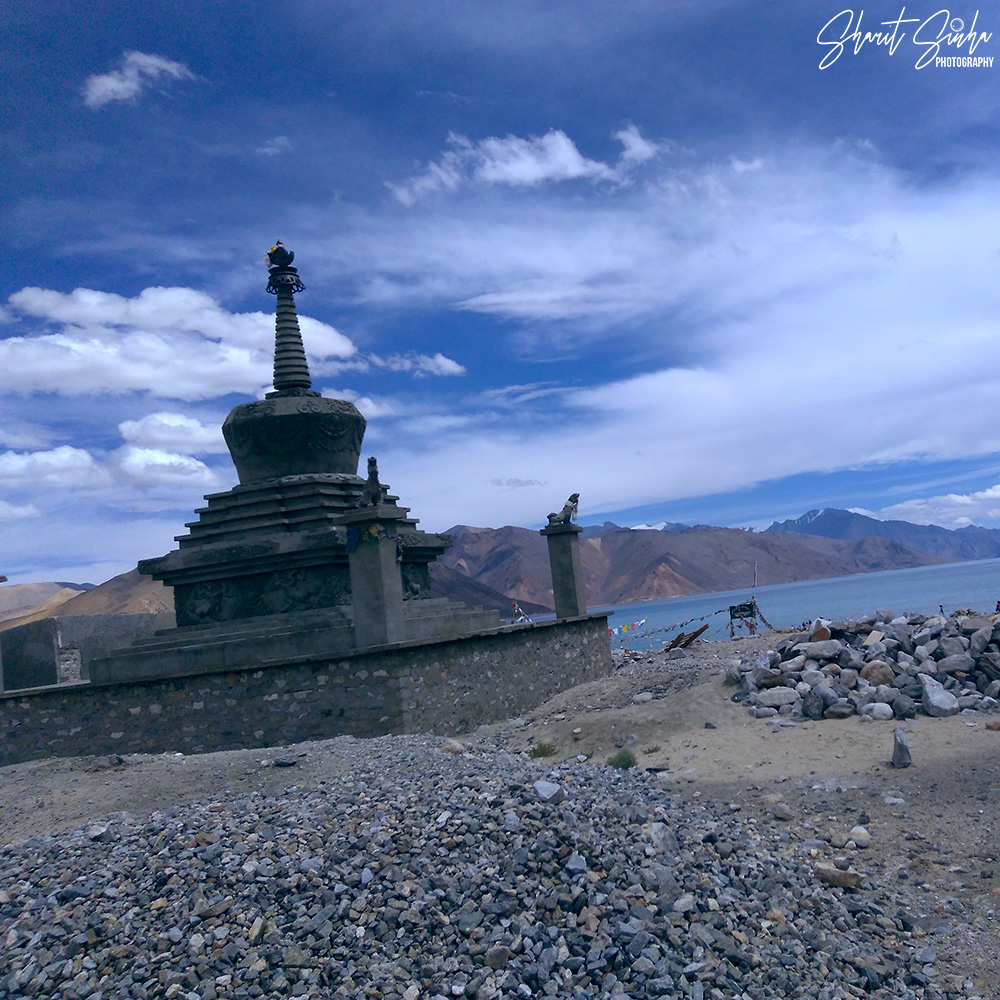 Temple under construction at Pangong